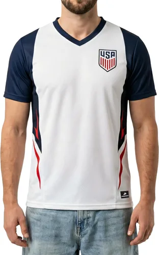 Miniatura 20 de Icon Sports Camiseta oficial del Día del Juego de la Federación de Fútbol de Estados Unidos, unisex para adultos Destacar Rojo