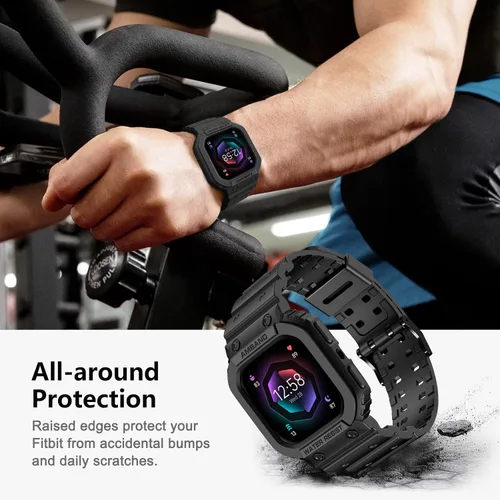Miniatura 4 de amBand Compatible para Fitbit Versa 4/3/2 / Fitbit Versa Lite / Fitbit Sense 2 / Correas de Fitbit Sense con estuche, correa protectora para reloj