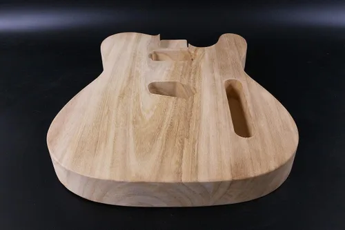 Miniatura 3 de Cuerpo de guitarra eléctrica estilo T en blanco, cuerpo de guitarra eléctrica de madera maciza, proyecto inacabado de reemplazo de cuerpo