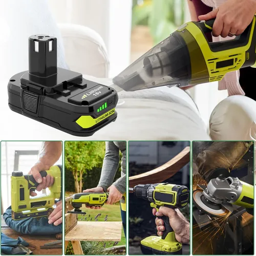 Miniatura 7 de Reoben Paquete de 2 baterías de litio de 3.6 Ah de repuesto para batería Ryobi de 18 V, compatible con baterías Ryobi de 18 voltios P102 P103 P104