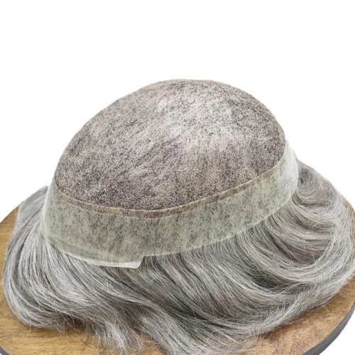 Miniatura 182 de Toupee para hombres Piezas de cabello humano real Encaje suizo para hombres Toupee unidades de cabello humano europeo para hombres Hairpieces