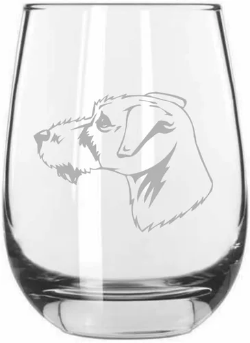 Miniatura 335 de Sakhalin Husky Dog - Copa de vino grabada personalizada de 15.25 onzas sin tallo