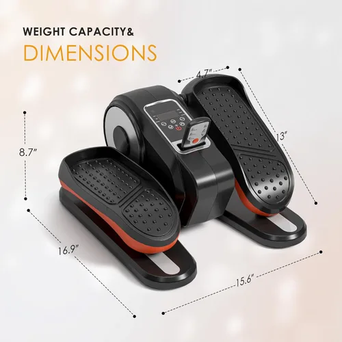 Miniatura 2 de Máquina elíptica para debajo del escritorio para personas mayores – Mini ejercitador de pedales para las piernas, compacto, silencioso y portátil