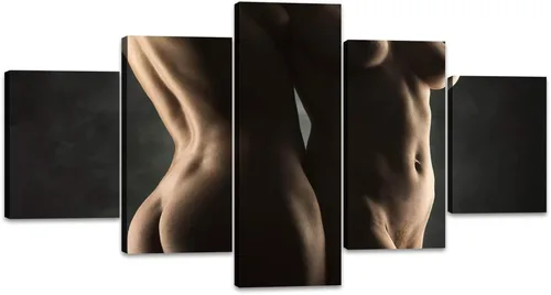 Miniatura 25 de Lienzo extra grande sexy chica desnuda durmiendo en la cama, arte de pared con marco de madera sexy para mujeres desnudas, obras de arte, arte