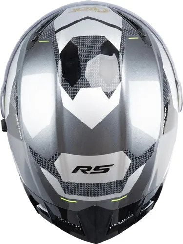 Miniatura 7 de Casco integral para hombres y mujeres adultos con protector solar ahumado Una carrera gris brillante