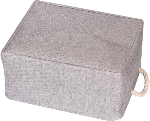 Miniatura 8 de TENABORT Paquete de 4 cestas de almacenamiento grandes, caja de almacenamiento plegable, organizador plegable de tela con asas para armario, hogar