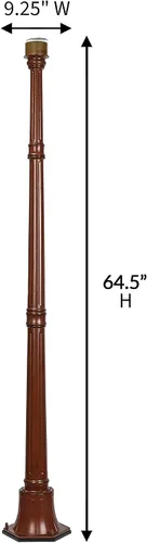 Miniatura 3 de Gama Sonic Poste de lámpara universal para exteriores para luces solares, poste de aluminio fundido de bronce envejecido de 60 pulgadas con ancla EZ