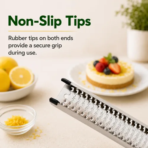 Miniatura 7 de HUJI Rallador y rallador de cítricos: limón, jengibre, ajo, trufa, queso, cuchillas afiladas de acero inoxidable con cubierta protectora, apto