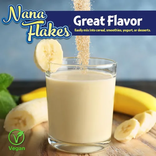 Miniatura 8 de Nutritional Designs Nana Flakes - Polvo de plátano 100% natural, soporte digestivo, fuente de potasio y fibra, sustituto de huevos, mantequilla