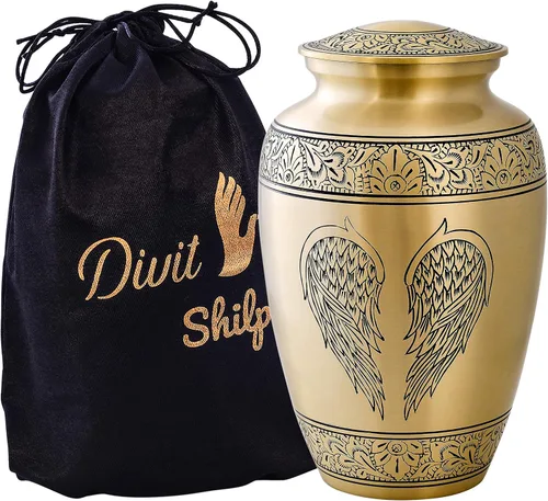 Miniatura 11 de Urna de cremación para cenizas humanas con bolsa de satén, para adultos de hasta 200 libras Urnas funerarias grandes hechas a mano