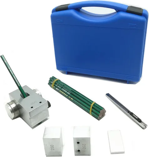 Miniatura 3 de CGOLDENWALL QHQ-A - Probador de dureza de lápiz, kit de probador de arañazos con 13 lápices de 500/750/35.27 oz de pesos para abrasión, prueba