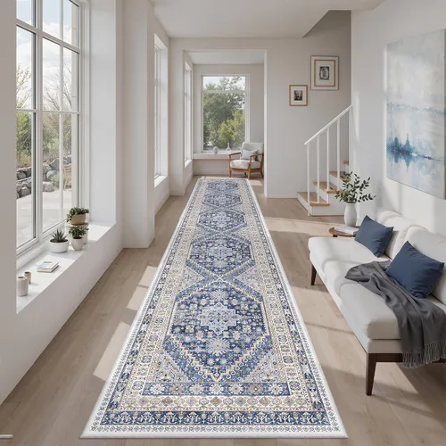 Miniatura 52 de zesthome Alfombra antideslizante para pasillos - Alfombra de pasillo 2x8 para dormitorio, alfombra lavable con respaldo de goma, alfombra suave