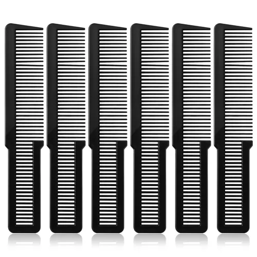 Pimoys Peine de corte de pelo de 6 piezas para mujer, juego de peines de peluquería profesionales multiusos, peine para estilista, peine para Negro