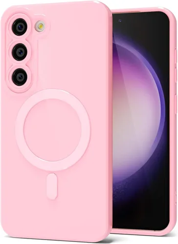 Miniatura 11 de Svanove para Samsung Galaxy S22 Funda de teléfono de silicona magnética, compatible con Magsafe, linda para mujeres, brillante color brillante, gel