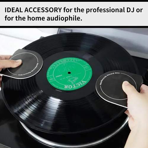 Miniatura 5 de sdroceRyaM Guante de discos de vinilo antiestático, protector y limpiador de discos de vinilo suave de microfibra suave, accesorios prácticos