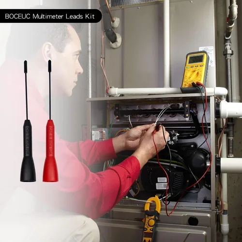 Miniatura 7 de Pines de sonda de aguja para multímetro, juego de sonda de aguja extensible, adaptador de punta de punta de punta de aguja perforadora