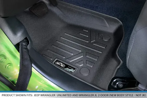 Miniatura 2 de MAXLINER - Juego de alfombrillas negras para todo tipo de clima, ajuste personalizado, de 2 filas, compatible con Jeep Gladiator 2020-2021