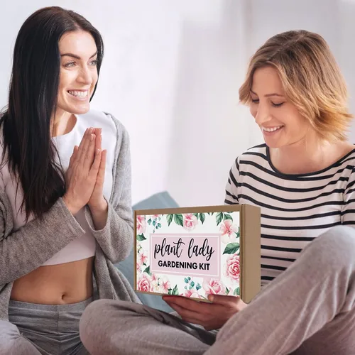 Miniatura 5 de Percozzi Plant Lady - Herramienta de jardinería para mamá, kit de herramientas de jardinería, sombrero de paja, delantal floral, guante para su