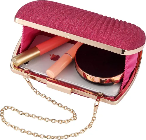 Miniatura 6 de Bolso de mano dorado, bolsos de mano dorados para mujer, para noche, boda, cóctel, fiesta, bolsa de noche, bolso cruzado de hombro