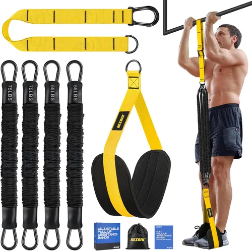 Miniatura 8 de Pull Up Assistance Bands 260lbs, Heavy Pull Up Bands Resistance Bands for Pull Ups Working Out with Feet Rest, Pull Up Bar Bands Assistance Bands