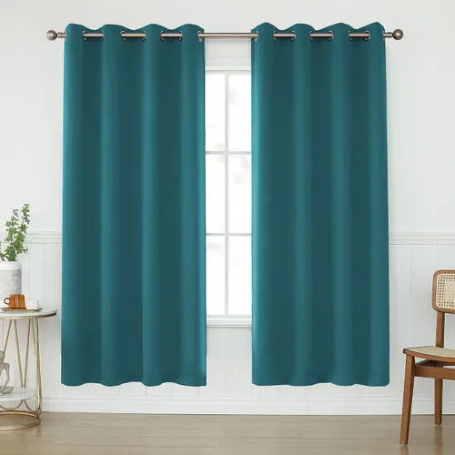 Miniatura 20 de KEQIAOSUOCAI Cortinas rosa bebé de 63 pulgadas para habitación de niñas - Con aislamiento térmico que oscurece la habitación, cortinas de ventana