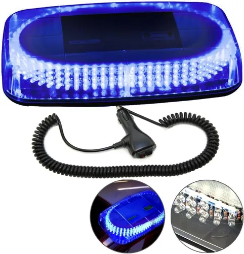 Miniatura 6 de HQRP Luz estroboscópica ámbar con 240 LED de advertencia de peligro de emergencia LED con base magnética para automóvil, remolque, caravana, barco