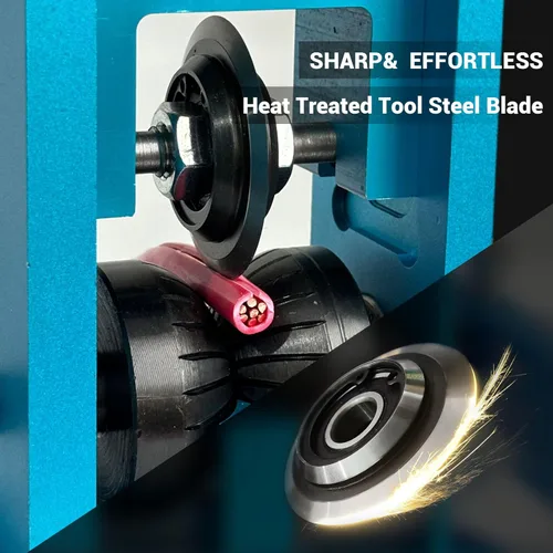 Miniatura 3 de Máquina pelacables accionada por taladro para reciclaje de cobre de chatarra, pelar alambre de cobre de 15 AWG a 200 MCM, herramienta pelacables