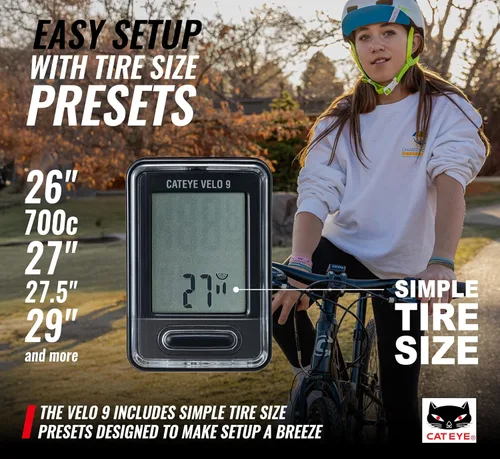 Miniatura 7 de CATEYE Computadora de bicicleta con cable - Velocímetro y odómetro de nivel básico, perfecto para ciclistas principiantes, arranque y parada