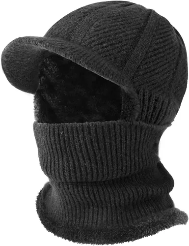 TAGVO - Gorro tejido de invierno estilo pasamontañas, cálida máscara para ciclismo o esquí, talla universal