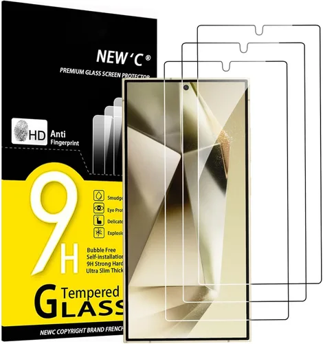 Miniatura 16 de NEW'C Paquete de 3 protectores de pantalla de vidrio templado diseñados para Samsung Galaxy S22+ / S22 Plus, compatible con fundas, antiarañazos