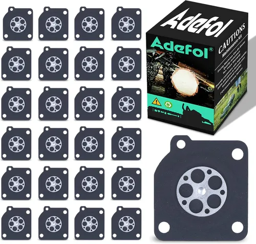 Adefol A015006 Diafragma de medición del carburador 25 piezas de repuesto para ZAMA C1-M2B C1S-E1 C1S-E2 C1S-H4A C1S-H4B C1S-H4C C1S-H8 C1S-H8A