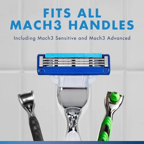 Miniatura 3 de Gillette Mach3 Turbo Razor para hombres, 17 recambios de cuchillas, regalos navideños para hombres