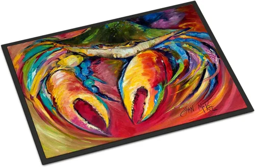Miniatura 20 de Caroline's Treasures JMK1017JMAT - Tapete de caza de rana garza azul, 24 x 36 pulgadas, tapete para puerta delantera, interior y exterior