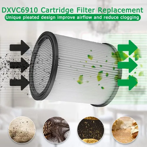 Miniatura 6 de DXVC6910 Filtro de reemplazo para aspiradoras DEWALT de 6 a 16 galones DXV06P DXV09P DXV10P DXV10PL DXV10SA DXV12P DXV14P DXV16P húmedas/secas