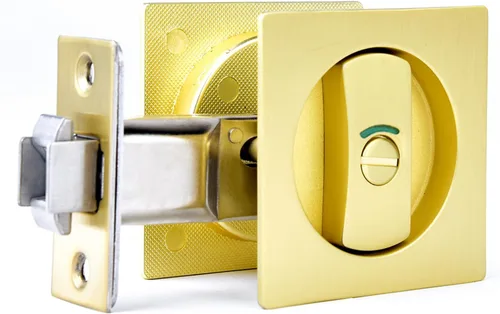 Miniatura 9 de Dontay Cerradura de indicadores codificados por color para puerta de bolsillo, cerradura de manijas de privacidad (cama/baño), fondo de 2-3/8 Negro