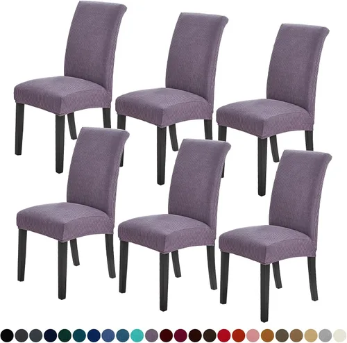Miniatura 77 de Joccun Fundas para Sillas de Comedor Juego de 2, Fundas Elásticas para Sillas de Comedor Fundas para Sillas de Comedor Protector de Asiento, Funda
