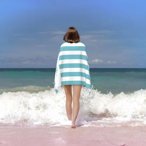 Miniatura 7 de Toalla de playa personalizada para niños y adultos, toallas de playa sin arena con nombre, toalla de playa personalizada de secado rápido, súper