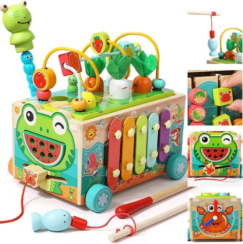 JAUNTY Juguete Montessori de Madera para Niños Pequeños de 1 2 3 Años, Juguete Educativo STEM para Bebés Niños y Niñas de 18 Meses+, Aprendizaje