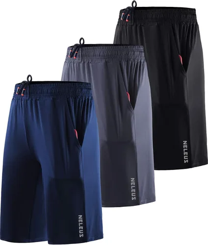 Miniatura 18 de NELEUS Pantalones cortos de correr ligeros para mujer, pantalones cortos atléticos de entrenamiento para yoga con bolsillo
