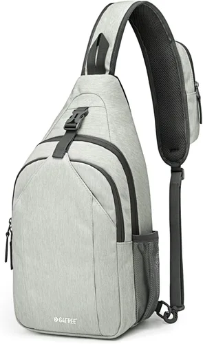 Miniatura 16 de G4Free Bolsa Bandolera con Bloqueo RFID Mochila Bandolera Cruzada Bolsa de Pecho Mochila de Día para Senderismo Viaje (Negro)