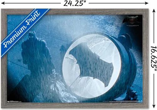 Miniatura 3 de Trends International Película DC Comics – Batman v Superman – Póster de pared de señal, 14.725 x 22.375 pulgadas, versión enmarcada de madera