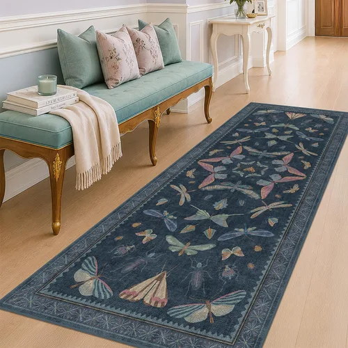 Miniatura 168 de Hazo Haus Alfombra de Baño Bohemia Lavable 2x3, Alfombras Pequeñas para Cocina, Tocador, Puerta Principal Entrada Interior, Antideslizante Pelo Bajo