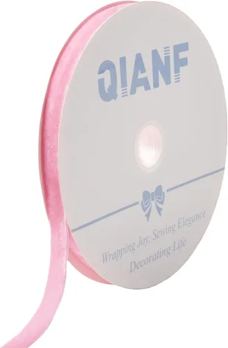 Miniatura 78 de QIANF Cinta de terciopelo, carrete de 1 1/2 pulgadas por 25 yardas (rojo)