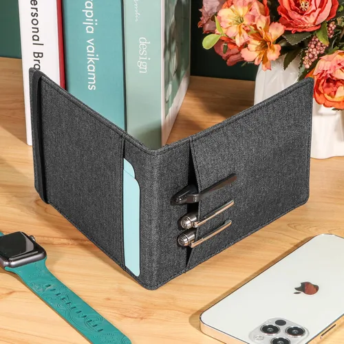 Miniatura 6 de Funda para Cuaderno para Rocketbook Mini y Field Notes con Espiral Superior (3.5"x5.5") - Estuche Resistente al Agua con Soporte para Bolígrafo