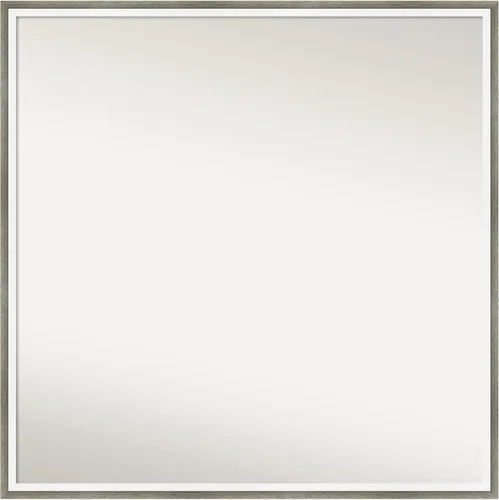 Miniatura 151 de Amanti Art Espejo de baño plateado para sobre el fregadero, 33 x 45 pulgadas, espejo de tocador rectangular blanco plateado y plateado, marco