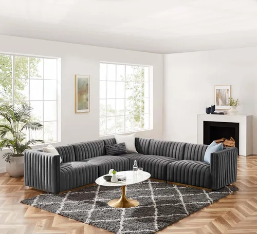 Miniatura 79 de Modway Conjure Seccional, Oro Negro