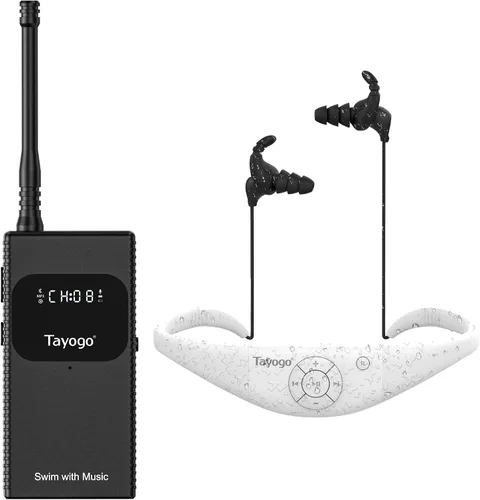 Miniatura 8 de Tayogo Combo de música de natación T6+W18 – Reproductor MP3 de natación impermeable + transmisor Bluetooth No es necesario descargar música