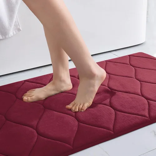 Miniatura 33 de Colorxy - Alfombra de baño de espuma viscoelástica, ultrasuave y antideslizante, absorbe el agua, lavable a máquina, tapete para suelos de ducha
