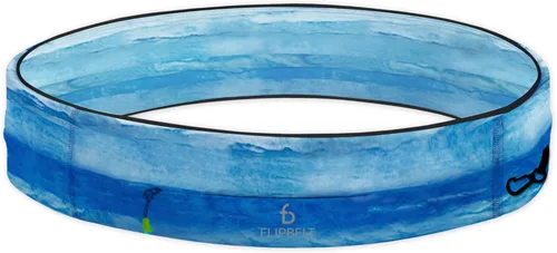 Miniatura 18 de FlipBelt Cinturón para correr con cremallera, riñonera para fitness y correr, empresa estadounidense Negro