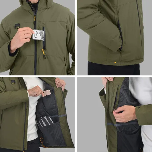 Miniatura 5 de Men's Ski Jacket Down Insulated Waterproof Winter Jacket Windproof Snowboard Snow Coat